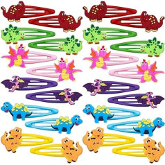 Set of 30 Dinosaur Hair Clips Set Girls Jewellery Accessories Hair Clips Girls Metal Print Hair Clips for Baby Children Women