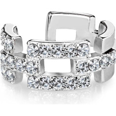 Bungsa Ear Cuff Crystals Cubic Zirconia Stone for Women