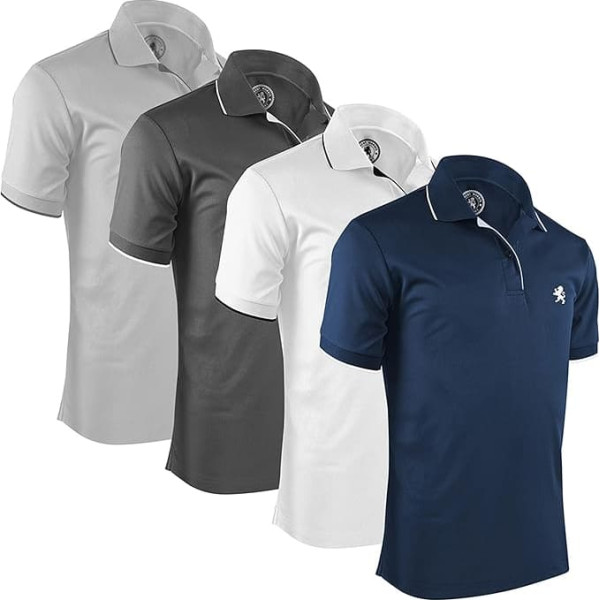 Albert Morris Men's Short-Sleeved Polo Shirt - Breathable & UV Protection Quick-Drying Breathable Tennis Polo Shirt