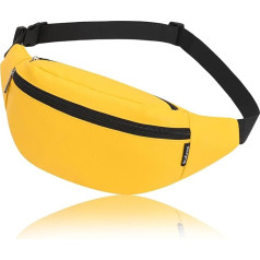 Belt Bag Women's Bum Bag Fashion Waist Bag Waterproof PU Leather Girls Shoulder Bags Mobile Phone Bag Outdoor Sports Running Waist Bag Holiday Money Pouch Pack, yellow