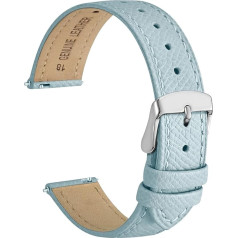 Aucuu Watch Strap, Genuine Leather, Replacement Straps, Quick Release, Stainless Steel Buckle, Watch Strap for Men and Women, 16 mm, 18 mm, 20 mm