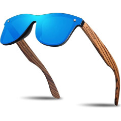 KITHDIA Wooden Sunglasses for Men and Women, Polarised Sunglasses with Wooden Temples, UV400 Protection