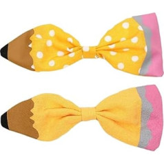 Teacher Hair Clips, Cute Headbands for Girls - Yellow Pencil Headwear for Back to School - Hair Styling Accessories for Back to School, Cute Headwear for Students and Teachers