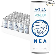 Mineral Water Still NEA in Cans - Spring Water from the Austrian Alps - 24 x 33cl - Silent Water without Microplastics & BPA - 100% Recyclable Cans