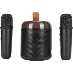 Portable Karaoke Machine Set, RGB Bluetooth Speaker with 2 Wireless Microphones for Children and Adults, Supports 512G Memory, Handheld Microphone for Family Celebrations