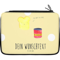 Mr. & Mrs. Panda Personalised Pencil Case Toast Jam - Personalised Gifts, Pencil Case with Name, Good Mood, Children's Pencil Case