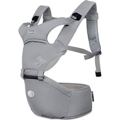 front premium hipseat baby carrier, multifunctional, ergonomic, 100% cotton, butterfly swivel buckle, 6 carrying positions, adapted to your growing child, ideal gift