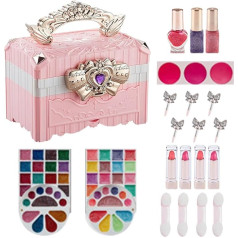 Kinder-Make-up-Sets, Make-up-Set Spielzeug - Kleines Mädchen Prinzessin Cosplay Make-up-Set - Mehrzweck-Spielhausspielzeug für Neujahr, Kindertag, Weihnachten, Geburtstag