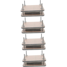 CIYODO 4 Sets of Embossed Board Pattern Tools Plant Press Supply Flower Press Kit Press Tool for Plants Plant Sample Tool Kit Flower Dry Set Flower Preservation Set Metal