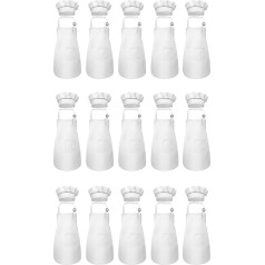 30-Piece Children's Aprons and Hats Set, Adjustable Children's Kitchen Apron for Cooking and Painting