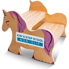 Toddler Step Stool Unicorn Design Non-Slip Stool for Kids Bathroom Potty Training Toddler Kitchen Stool Helper Durable Step Stool for Toddlers