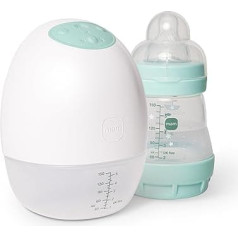 MAM Move Portable Breast Pump, Hands-Free Breast Pump, with 3 Modes and Quiet Breast Pump, Portable Breast Pump with Soft Silicone Funnels, Newborn Essentials