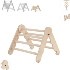 MAMOI® Indoor Climbing Frame Wooden Climbing Triangle Baby Children Climbing Tower Climbing Arch Climbing Frame Montessori Toy from 1 Year 2/3 Years