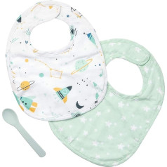 STEPHEN JOSEPH Space Muslin Bib Sets, Space