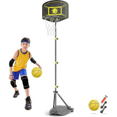 Basketball Hoop and Stand Kids Basketball Hoop Age 3-8 Height Adjustable Outdoor Basketball Hoop 4-6ft Gifts for Kids