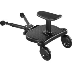 Pushchair Pedal Adapter Fashionable Footboard for Pushchairs Black Universal Suitable for Most Models Ideal for Siblings and Walkers