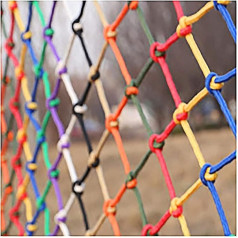 Kletternde Gurtbänder Kletternetz, Treppennetz, buntes dekoratives Netz for Hängematte, Spielplatzdekoration, Sisalseil, dekoratives Netz Gewebtes Trenngitter Sisalseil Zaungeflecht(2*4m(6.6*12.12ft))