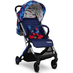 COSATTO Yo Travel Stroller - Lightweight, Compact, Foldable from Birth up to 25 kg - Airplane Safe, Easy Folding with One Hand, Large 8kg Shopping Basket with Rain Cover (Dino Bright)