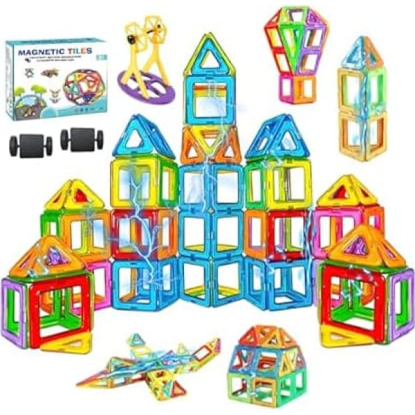 148 Pieces Magnetic Building Blocks for Children, Magnetic Toy with Magnets, Building Blocks Toy from 3 Years, Building Blocks Children's Toy, Magnetic Games for Boys and Girls, Gift for Children