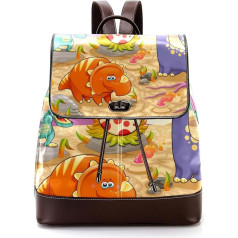 Personalisierte Dinosaurier-Schultaschen, Büchertaschen für Teenager, Mehrfarbig, 27x12.3x32cm, Rucksack Rucksäcke