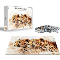 Puzzle Leopard Puzzle 6000 Teile Retro Holzpuzzle Erwachsene, Premium Quality Klassische Wooden Lernspiel, Klassische Spaß Jigsaw Erwachsene, Challenging Game Jigsaws für Wohnkultur Geschenk x-1458