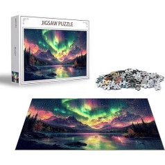 Puzzle Nordlicht Puzzle 2000 Teile Landschaft Holzpuzzle Erwachsene, Premium Quality Klassische Wooden Lernspiel, DIY Spaß Jigsaw Erwachsene, Challenging Game Jigsaws für Wohnkultur Geschenk x-1520