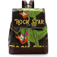 Dinosaurier coole personalisierte Schultaschen Büchertaschen für Teenager, Mehrfarbig, 27x12.3x32cm, Rucksack Rucksäcke