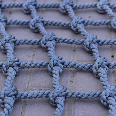 LoiYtrd Kletternde Gurtbänder Kletternetze, Gartenkletternetze, Outdoor-Trainingssportnetze, Raum for Hindernisparcours Gewebtes Trenngitter Sisalseil Zaungeflecht(1 * 4m)