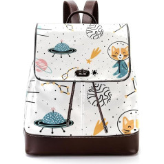 Universum Celestial Body Cat Personalisierte Schultaschen Büchertaschen für Teenager, Mehrfarbig, 27x12.3x32cm, Rucksack Rucksäcke