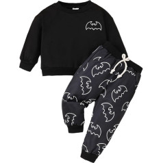 Kids Boys Clothes Set Baby Fall Outfit Long Sleeve Sweatshirt Top Charm Pants Set Cute Toddler Halloween Outfits A-120