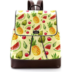 Sommer Fruit Wassermelone Aananas Comosus personalisierte Schultaschen Büchertaschen für Teenager, Mehrfarbig, 27x12.3x32cm, Rucksack Rucksäcke