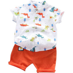 Kinder Kleinkind Baby Jungen Sommer Kleidung Outfit Casual Shorts Kinderanzüge Kariert Kurzarm Top Kurze LäSsig Langarmshirt Mit Hose Jogginganzug Kinderkleidung