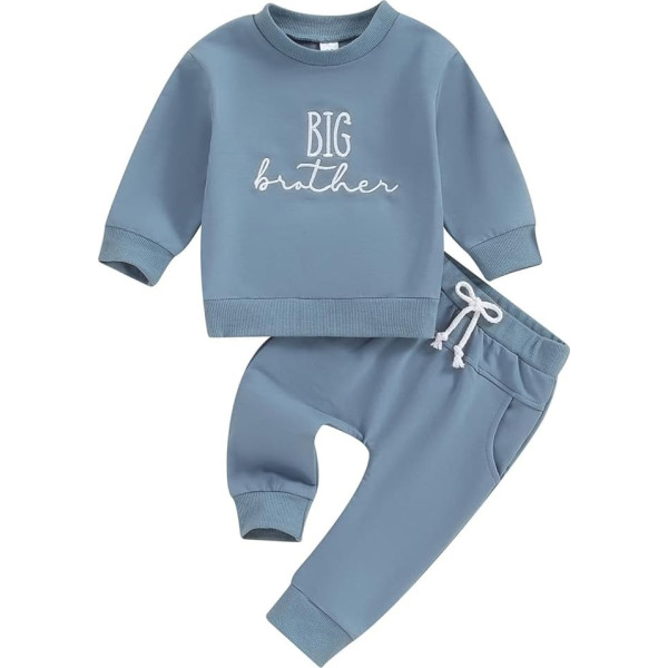 Matching Outfits Newborn Toddler Baby Long Sleeve Crew Neck Sweatshirt with Pants Cute Autumn Winter Clothes