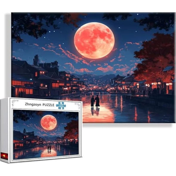 Puzzle Sonnenuntergang Landschaft 1500 Teile Groß XXL 87x57 cm, Jigsaw Art Impossible Erwachsene Anspruchsvoll, Klassische Jigsaw Erwachsene, Junge, Mädchen, Geschicklichkeitsspiel für Familie G-3