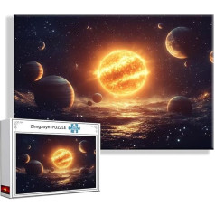 Puzzle Planet Raum 1500 Teile Groß XXL 87 x 57 cm, Jigsaw Art Impossible Erwachsene Anspruchsvoll, DIY Klassische Jigsaw Erwachsene, Junge, Mädchen, Geschicklichkeitsspiel für Die Ganze Familie U-4