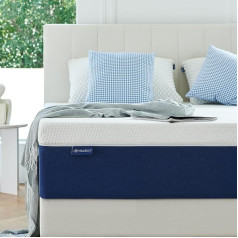 Molblly Mattress 90 x 200 cm, 18 cm Thick High-Density Memory Foam, Soft Surface Fabric, Perfect Ultra Breathable High-Resilience Support (90 x 200 x 18 cm)