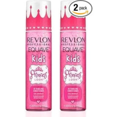 REVLON PROFESSIONAL EQUAVE Kids Princess Detangling Conditioner, 200 ml, Detangling Leave in Spray Conditioner for Children, 2-Phase Hair Care for Shiny Silky Hair (Pack of 2)