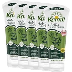 Pack of 5 Kamill Hand & Nail Cream Herbal (5 x 100 ml) - Rich Care & Protection with 5 Herbal Extract & Vegan Ingredients for Demanding Skin