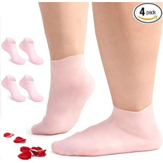Vigdit Silicone Socks for Dry Cracked Feet 2 Pairs XL Moisturizing Socks Non Slip Moisturizing Heel Socks for Dry Cracked Feet Women Ultra High Stretch