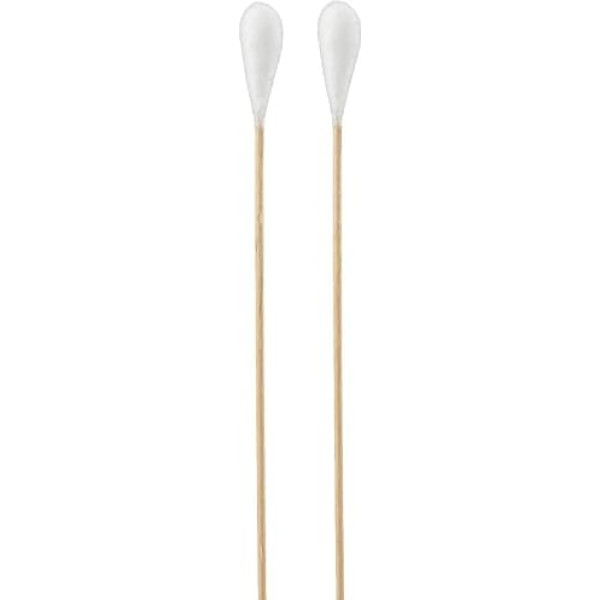 Meditrade 1264 Wattestäbchen, Steril, großer Kopf, Holz Griff, 15 cm Länge (100-er pack)