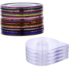 CALLARON 120Stücke Nagelkunstband Aufkleber Mit Aufbewahrungsboxen Dekorative Maniküre Streifen Für Nagelstudios Und Heimgebrauch Für Nageldesigns