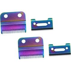 NIYANGLE Set of 2 Adjustable Hair Trimmers, Replacement Heads for Electric Clippers, High-Quality Trimmer Heads for Replacement, Precise Adjustment for Haircuts and Care, multi-coloured, Modern
