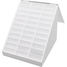 WRITWAA 1Stück Aufbewahrungsbox Für Nagelspitzen Art Präsentationsbox Weiß Für Nagelstudios Und Maniküremodelle Langlebig Und Platzsparend Für Professionelle Und Private