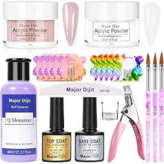 DouborQ Acryl Nagel Kit Starter Set Acryl Nail Art Supplies für Anfänger mit allem (02 04)