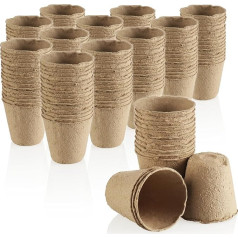 com-four® 180 x Propagation Pots for Plants, Plant Pots for Growing, Flower Pot for Plant Growing, Reusable Propagation Pots (180 x Round, 8 cm)
