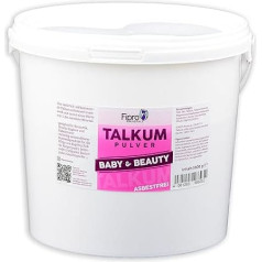 Fipro Minerals Talcum Powder 6 x 1000 g Bucket Made of 100% Talc Cosmetic Talcum Powder Fine Asbestos Free – Can be Used as Compact Powder Body Powder Intimate Powder Foot Powder Shaving Powder Face