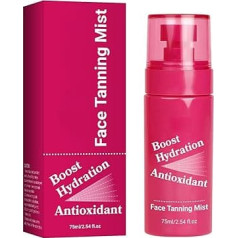 75 ml Instant Self-Tanning Face Spray - Natural Tan without Sun - Vegan & Paraben Free - For Men & Women - Quick Drying (3 Pieces)