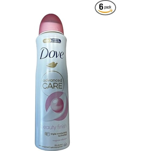 Pack of 6 - Dove Women Anti-Perspirant Deodorant Spray - Beauty Finish - 150 ml