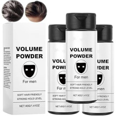 Based Texture Powder, Volume Powder Hair, Hair Powder Men, Hair Powder, Hair Powder for Thin and Fine Hair, Hair Styling Powder with Texture, Volume Powder Hair with Matte Effect (40 g, 3 Pieces)