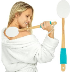 Vive Lotion Back Applicator - Long Reach Handling with Sponge for Easy Self Application Shower Bath Body Wash Brush